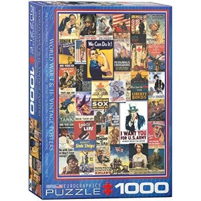 Afbeelding van Eurographics Vintage Posters Puzzel voor kinderen, Maat: One Size, Multicoloured
