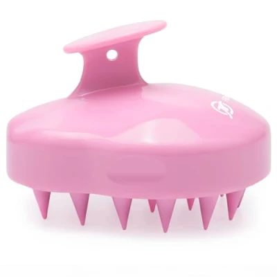 Afbeelding van FReatech Hoofdhuid Massageborstel [Nat &amp; Droog], Shampoo Haarborstel voor Peeling en Hoofdmassage, Verwijder Roos Gemakkelijk, Siliconen Kam Voedt de Haarwortels, Stimuleer Haargroei, Roze