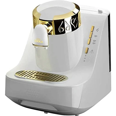 Afbeelding van arzum OK008 W Mokka koffieautomaat Goud, Wit Capaciteit koppen: 2