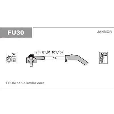 Afbeelding van JANMOR FU30 Bougiekabelset FORD: KA Hatchback, FIESTA 4, Escort 6