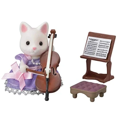 Afbeelding van Sylvanian Families 6010 het meisje kat zijde cellist, meerkleurige figuurset