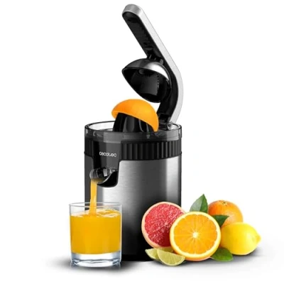 Afbeelding van Cecotec Xqueeze RetroJuice 600 Steel Elektrische armpers voor sinaasappels en citrusvruchten, W, retrostijl, roestvrijstalen