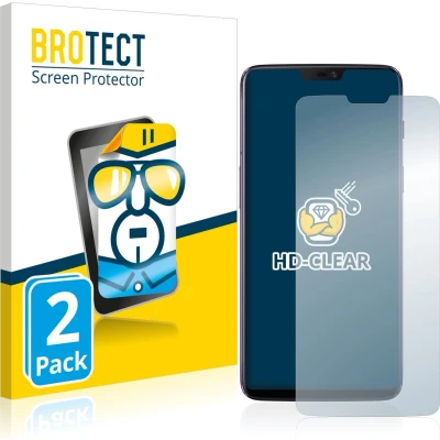 Afbeelding van BROTECT Screenprotector voor OnePlus 6 Folie Beschermfolie transparant (2 Stuks)