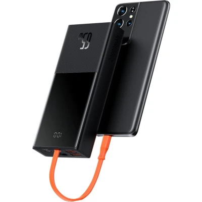 Afbeelding van Baseus Elf 20000mAh PowerBank 65W USB C Fast Charging voor Laptop, Telefoon en Tablet