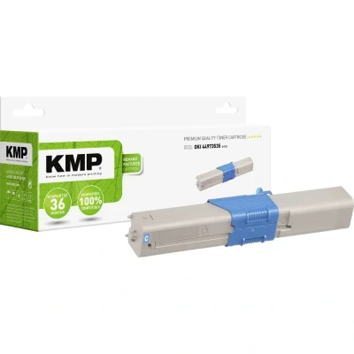 Afbeelding van KMP Toner vervangt OKI 44973535 Compatibel Cyaan 1500 bladzijden O T37 3341,0003