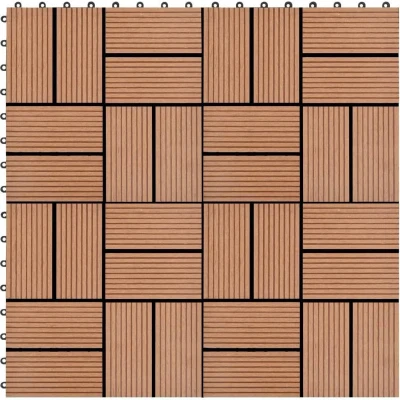 Afbeelding van 11 st Terrastegel 30x30 cm 1 m² HKC bruin