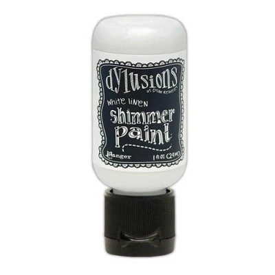 Afbeelding van Ranger Dylusions Shimmer Paint Flip Cap Bottle White Linen DYU81494 Dyan Reaveley (11 22)