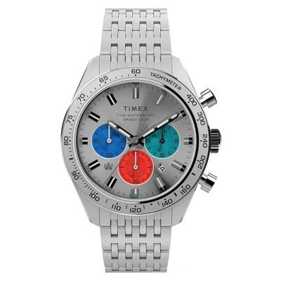 Afbeelding van Timex Waterbury Chronograaf silvercoloured, Heren, Maat: One Size, Silver coloured