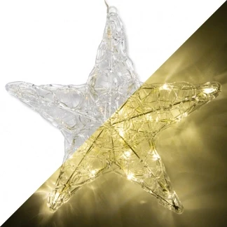 Afbeelding van Kerstster met verlichting Konstsmide Ø 32 cm (24 LEDs, Binnen)