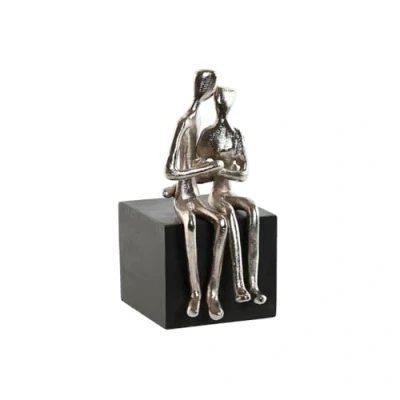 Afbeelding van Decoratieve figuren Home ESPRIT Zwart Zilverkleurig Koppel 9 x 13 20 cm