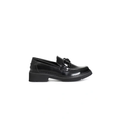 Afbeelding van Koffie zwart C1EA9016 Mocassino met morsetto strass, zwart, 37 EU, zwart., EU