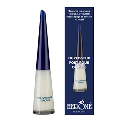 Image de Herome Durcisseur Fort pour Ongles Le Numéro 1 Depuis 1982 Garantit des Longs et Forts Dans 30 Jours (Nail Hardener Strong) Sans résine TFS ni de toluène 10ml