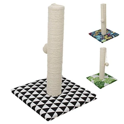 Afbeelding van Croci Optical Basic krabpaal voor volwassen katten, groot en klein, mat met boom touwen kalmerende bal schraper van karton, accessoires spelletjes huisdieren