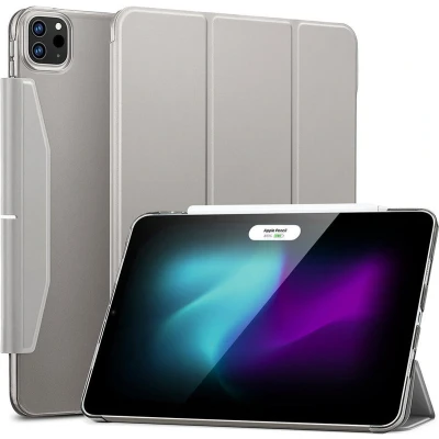 Afbeelding van ESR Ascend Trifold Book Case Geschikt voor Apple iPad Pro 11 (2024) Verstelbare met Sleep/Wake Functie Hoes Penhouder Grijs