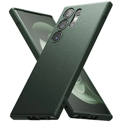 Afbeelding van Ringke Onyx beschermhoes compatibel met Samsung Galaxy S23 Ultra 5G (2023), randbescherming, schokbestendig, dun en krasbestendig, donkergroen