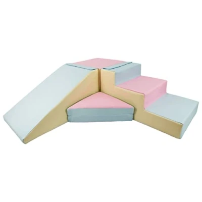Afbeelding van Velinda 4 stuks Schuimrubberen Blokken voor spelletjes, kruipen, kleuterschool, speelgoed (Kleur: Roze, Blauw, Geel (Pastel))