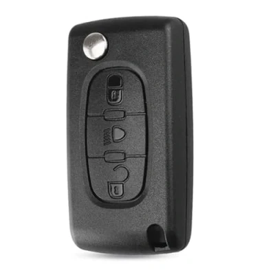 Afbeelding van Afstandsbediening met 3 knoppen compatibel Citroen C2 C3 C4 C5 C6 C8 Picasso Xsara Peugeot 207 307 407 408, reservesleutel