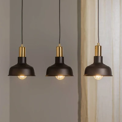 Afbeelding van Emibig Hanglamp Ibor 3 Zwart 72 cm