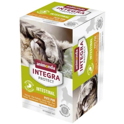 Afbeelding van 6x100g Protect Adult Intestinal Schaaltje Kalkoen animonda Integra Kattenvoer
