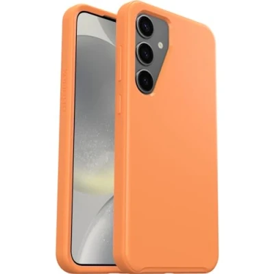 Image de OtterBox Symmetry Series Coque de protection pour téléphone portable polycarbonate, caoutchouc synthétique pierre soleil (orange) Samsung Galaxy S24+