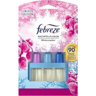 Afbeelding van Febreze 3Volution Navulling Winterse magie Limited Edition 20 ml Navulverpakking 3 afwisselende geuren Gaat tot 90 Dagen mee
