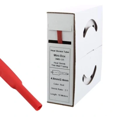 Afbeelding van Offgridtec Krimpkous 10 m, 4,8 mm &gt; 2,4 mm, rood, dispenserbox voor autowerkplaats