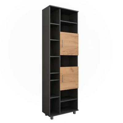 Afbeelding van Vicco Armoire haute Ilias, anthracite/chêne doré, 60,2 x 190 cm
