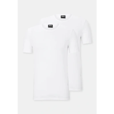 Afbeelding van HUGO BOSS heren T shirt met stretch in 2 pack de kleur Wit, maat: S