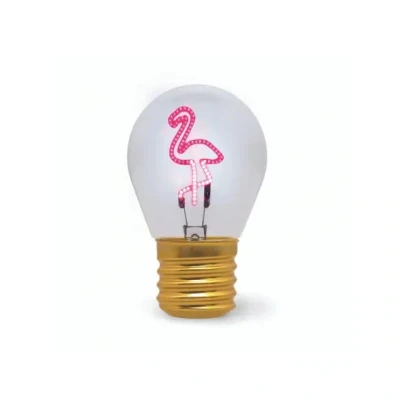 Afbeelding van Legami Tafellamp in bolvorm, oplaadbaar met USB kabel, draadloos, fictielamp, flamingo, 6,8 x 10,3 cm