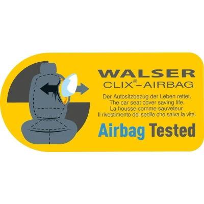 Afbeelding van Walser Auto stoelbeschermer Rover met Zipper ZIPP IT Premium Autostoelhoes, set, 2 voor voorstoel, 1 achterbank zwart