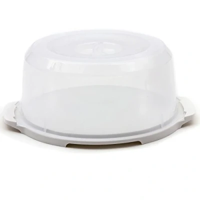 Image de Plateau plat pour le gateau blanc en plastique de la rode forme okt 1046810000000