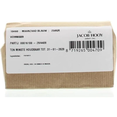 Afbeelding van Jacob Hooy Blauwmaanzaad 250gr