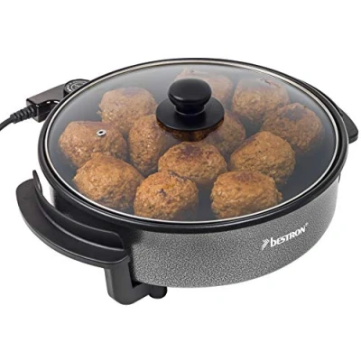 Image de Poêle électrique multifonction 30cm 1500w gris Bestron ahp1200