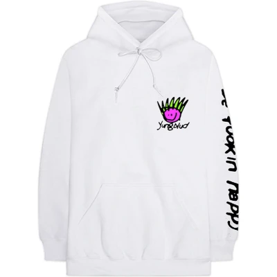 Afbeelding van Yungblud Face Hoodie/trui S Wit