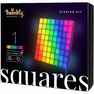 Afbeelding van Twinkly RGB Squares zwart 1er startset USB C