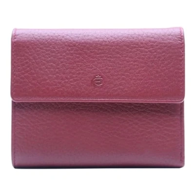Afbeelding van Esquire Leren Portemonnee Deer Cardsafe Wallet Red Donkerrood