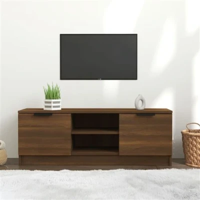 Afbeelding van vidaXL Tv meubel 102x35x36,5 cm bewerkt hout bruin eikenkleur