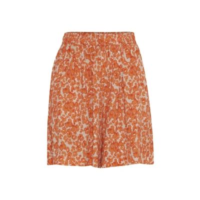 Afbeelding van ICHI Ihaya SHO Shorts, Dames, Maat: 36, Coral rose leo aop