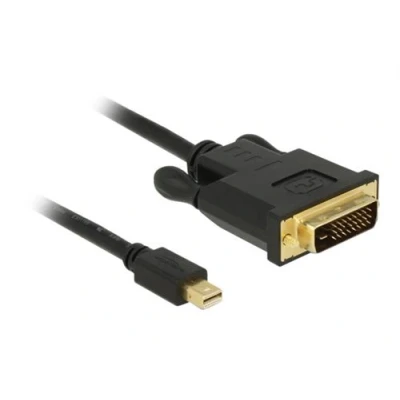 Image de Delock Câble adaptateur liaison simple Mini DisplayPort (M) pour DVI D 1.1 3 m passif vis moletées noir