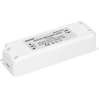 Afbeelding van Orno Transformator 12 V (90 VAC 254 naar VDC) voor G4 MR11 MR16 GU5.3 led lampen of ledstrips (6 W 50 W), IP20 (50 W)