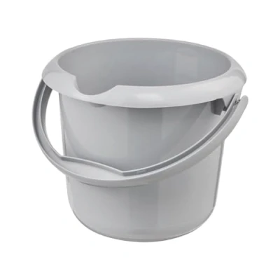 Afbeelding van keeeper Emmer met schenktuit, geïntegreerde schaal en ergonomische handgreep, 5 l, Mika Eco Line, grijs (Eco Stone Grey)