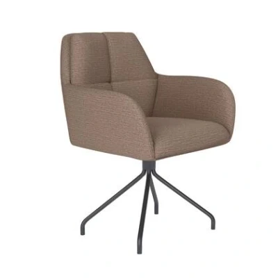 Afbeelding van Housecraft Living Pete Eetkamerstoel Draaibaar Metaal Spider Taupe