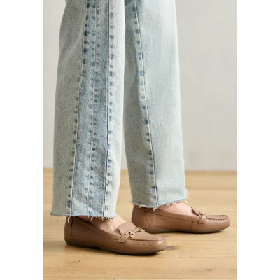 Afbeelding van Geox Annytah Instappers, Dames, Maat: 42, Beige Leer