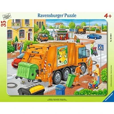 Afbeelding van Müllabfuhr. Rahmenpuzzle 35 Teile