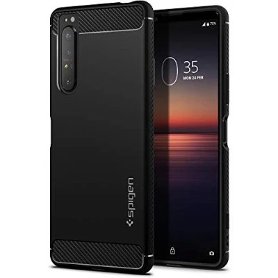 Afbeelding van Spigen Rugged Armor beschermhoes compatibel met Xperia 1 II mat zwart