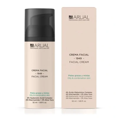 Afbeelding van Arual Gezichtscrème vette en gemengde huid met hyaluronzuur, niacinamide, aloë vera