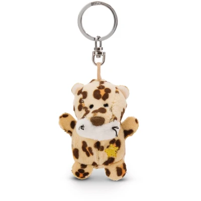 Afbeelding van sleutelhanger luipaard met ster 5cm beige een trouwe metgezel voor rugzak of tas, groot en klein 62090