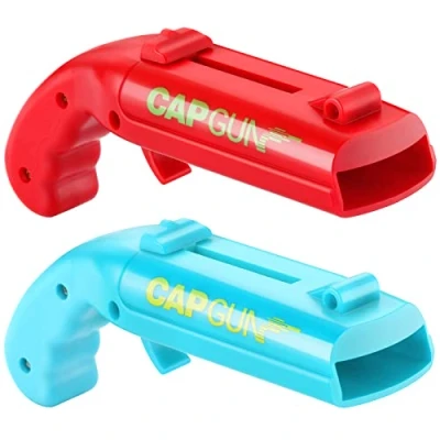Afbeelding van 2 stuks doppenopener, bierflesopener, pistoolopener, pistool, grappige launcher shooter, voor thuisfeest, barbecue in de open lucht, creatief spel, grappig cadeau (2)