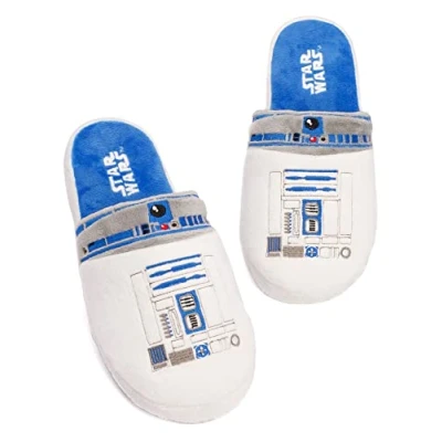 Afbeelding van Star Wars pantoffels voor heren Yoda Jedi of R2d2 opties personages volwassenen Filmgeschenken hem Mocassins om aan te trekken van traagschuim,