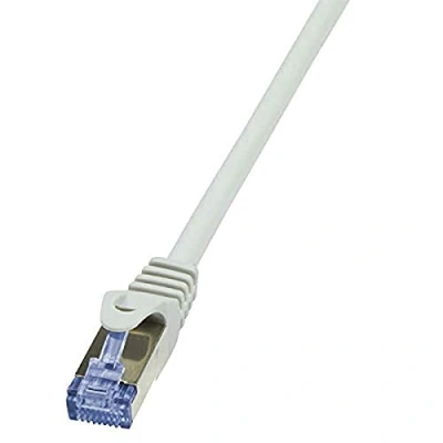Afbeelding van LogiLink CQ3052S RJ45 Netwerkkabel, patchkabel CAT 6A S/FTP 2.00 m Grijs Vlambestendig, Snagless 1 stuk(s)
